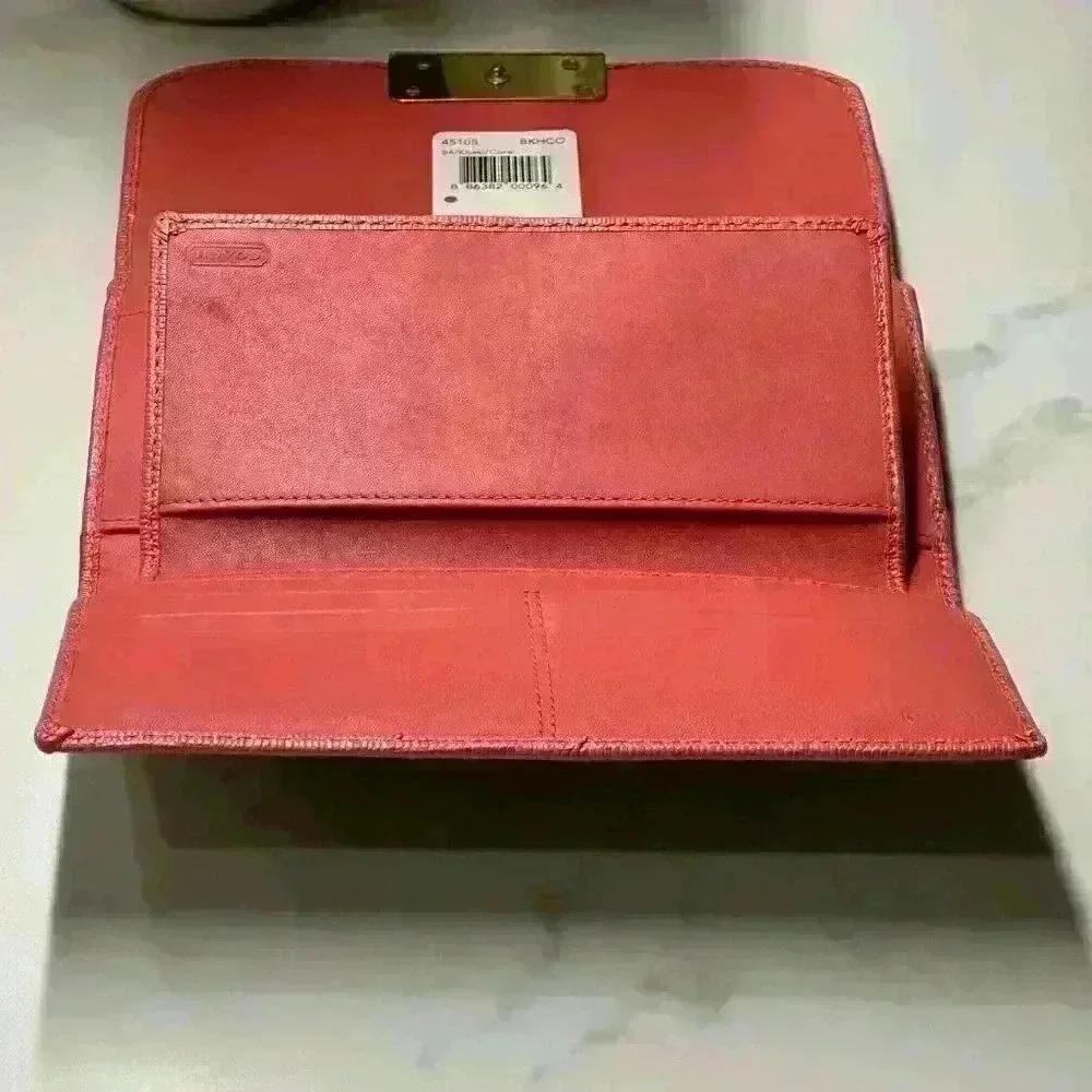 Coach Kristin C Op Art Large Checkbook Wallet 45105 NWT!
